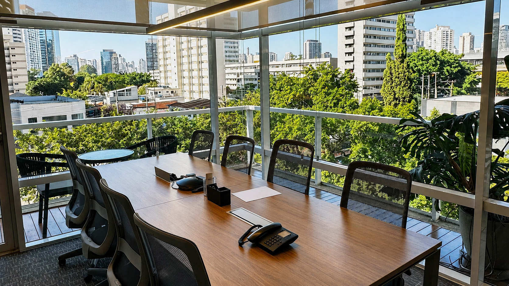 Sala de reunião do escritório LBMV Advogados